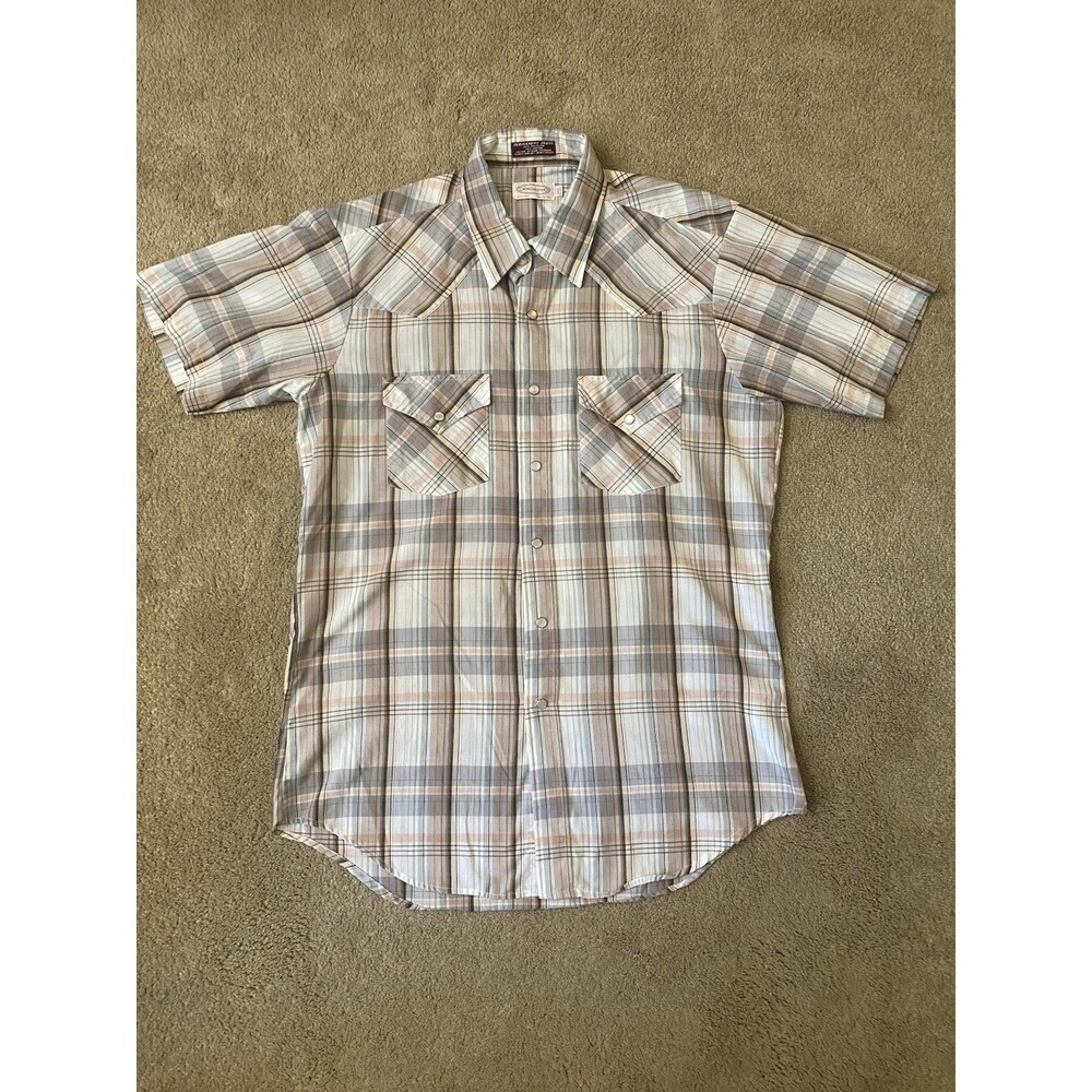 Vintage Winchester Plaid Western Pearl Snap Shirt - Men's Short Sleeve